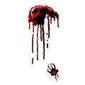 Temporary tattoo "Bloody Shadow Wing Drip"