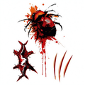 Temporary tattoo "Bloody Beetle Stitch Wound"