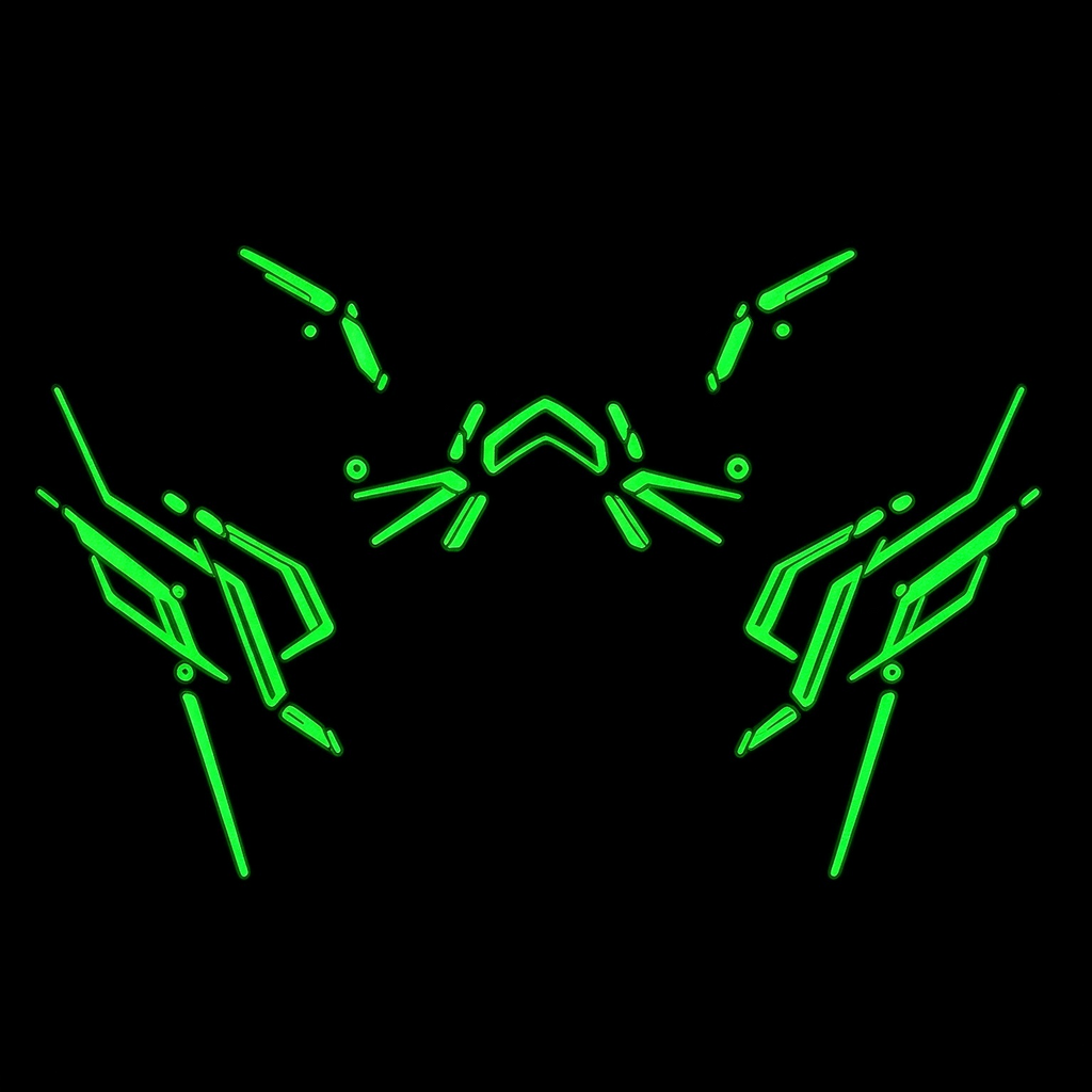 Temporary tattoo "Glow in the Dark Mecha Suit"