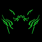 Temporary tattoo "Glow in the Dark Mecha Suit"