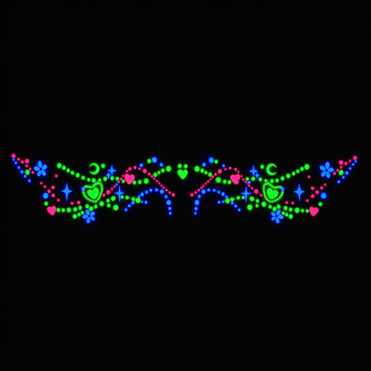 Temporary tattoo "Glow in the Dark Feather"