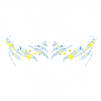 Temporary tattoo "Glow in the Dark Crown"