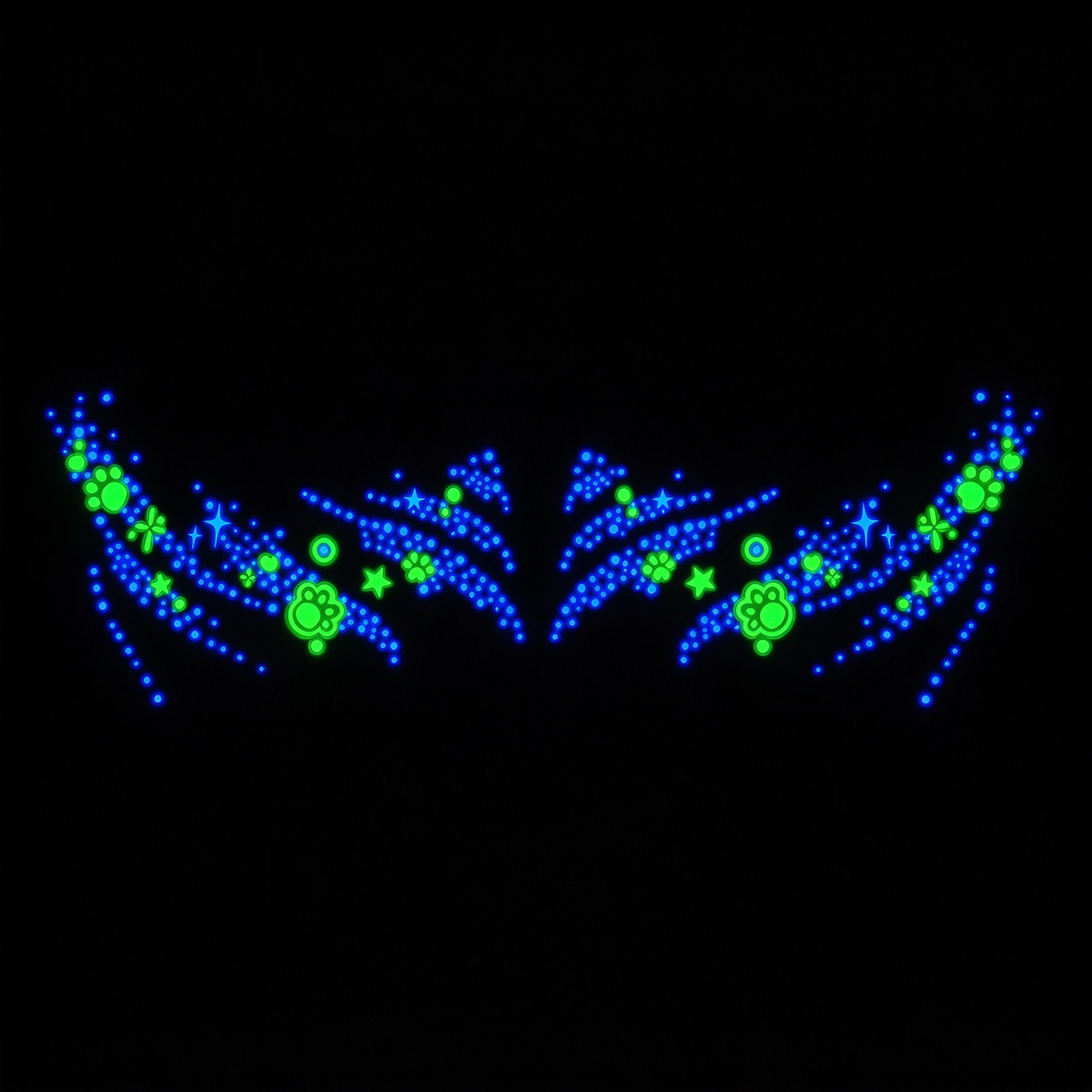 Temporary tattoo "Glow in the Dark Crown"